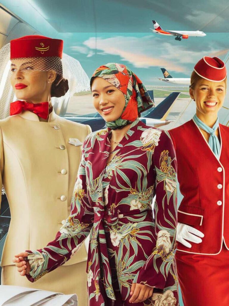 Top ten iconic airline uniforms. Feature image